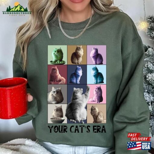 Custom Eras Tour Shirt Cat Pet Portrait T-Shirt Hoodie