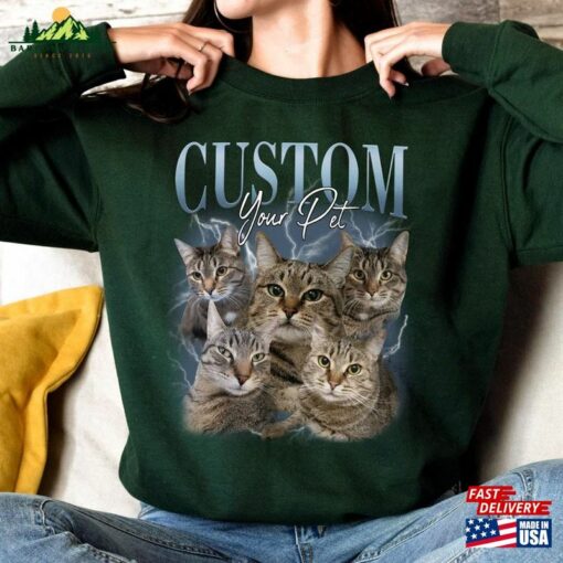 Custom Pet Vintage Shirt Cat Your Own Bootleg Shirts Dog Classic Hoodie