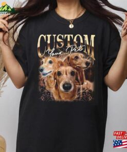 Custom Vintage Hip Hop Pet Tee Personalized With Your Own Dog Or Cat Portrait Makes The Perfect Gift Classic T Shirt 4