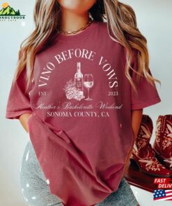 Custom Winery Bachelorette Party Shirts Napa Valley Trip Location Tees Bride On Cloud Wine Unisex Hoodie 4