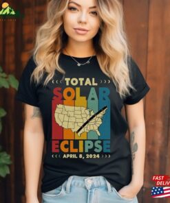 Customizable Total Solar Eclipse T-Shirt Personalized 2024 Path Of Totality Shirt Classic Unisex