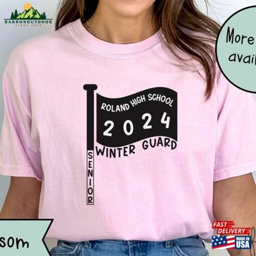 Customized Winterguard Senior 2023 Comfort Colors Shirt Personalized Winter Guard Team Tshirt Hoodie Sweatshirt