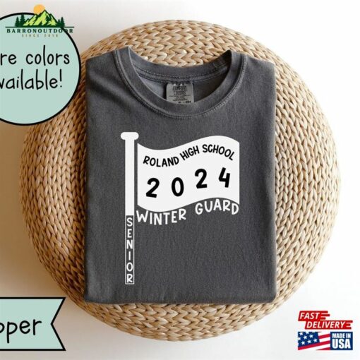 Customized Winterguard Senior 2023 Comfort Colors Shirt Personalized Winter Guard Team Tshirt Hoodie Sweatshirt