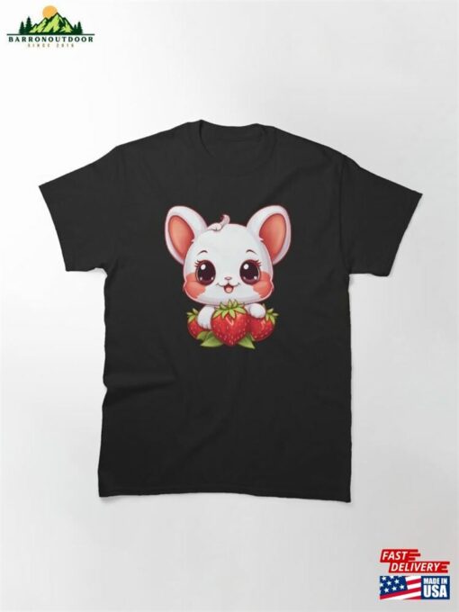 Cute Bunny With Strawberries Classic T-Shirt Unisex