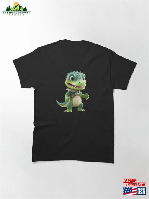 Cute Crocodile Crossing Of Anthoropomorphic Alligator As Warrior Classic T-Shirt Sweatshirt