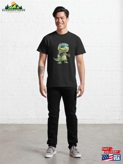 Cute Crocodile Crossing Of Anthoropomorphic Alligator As Warrior Classic T-Shirt Sweatshirt