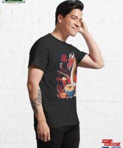 Cute Dragon Eating Ramen Kawaii Noodles Classic T Shirt Sweatshirt Unisex 4