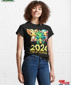 Cute Dragon Happy New Year 2024 Classic T-Shirt Hoodie