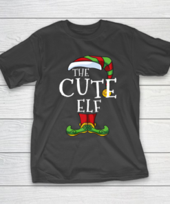 Cute Elf Family Matching Christmas Group Funny Gift Pajama T-Shirt
