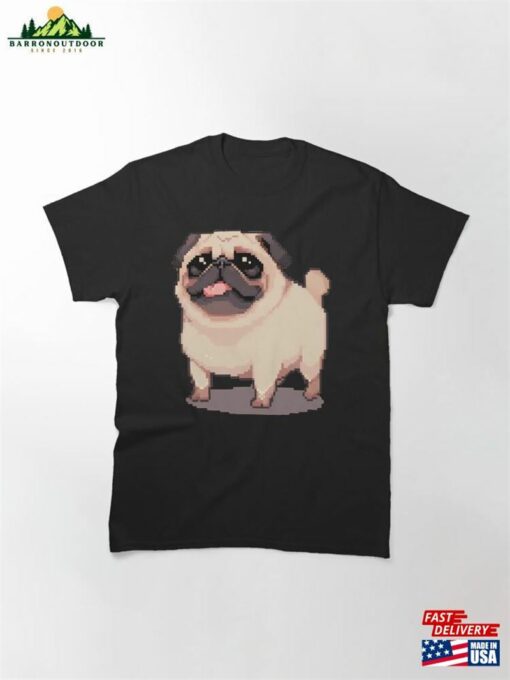 Cute Fat Pug Pixel Art Classic T-Shirt Sweatshirt