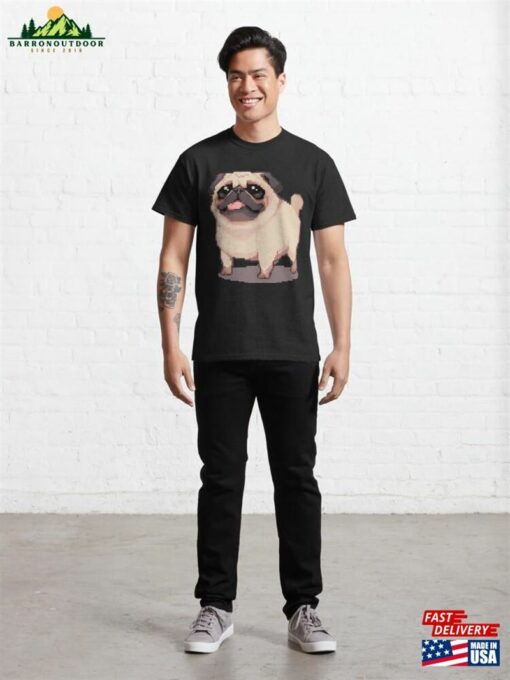 Cute Fat Pug Pixel Art Classic T-Shirt Sweatshirt