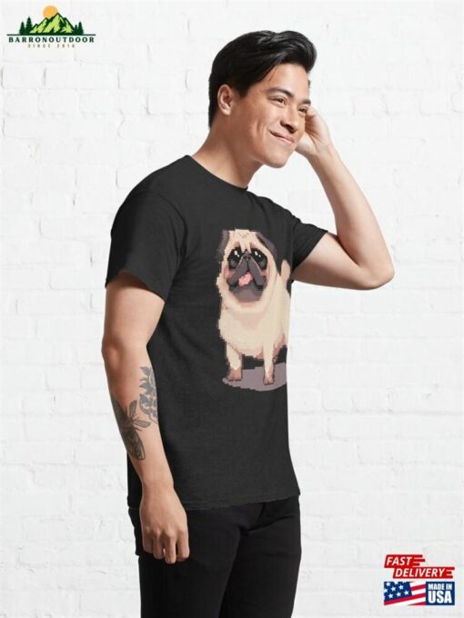 Cute Fat Pug Pixel Art Classic T-Shirt Sweatshirt