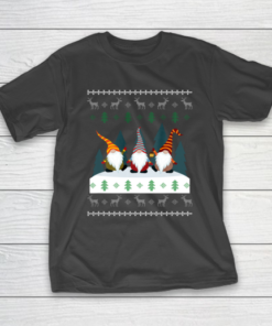 Cute Garden Gnomes Xmas Elf Holiday Ugly Christmas T-Shirt