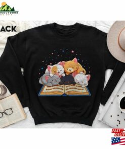 Cute Kawaii Cats Reading T-Shirt For Readers And Book Lovers Taylor’s Albums As Books Sweatshirt Gift Her Rock Pop Music Lover Hoodie