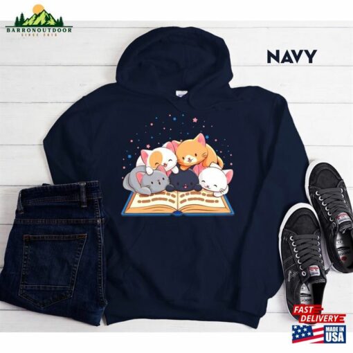 Cute Kawaii Cats Reading T-Shirt For Readers And Book Lovers Taylor’s Albums As Books Sweatshirt Gift Her Rock Pop Music Lover Hoodie