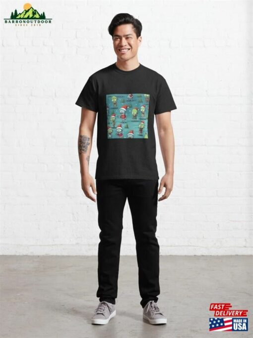 Cute Little Christmas Zombies Pattern Classic T-Shirt