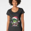 Cute Rpg Orc Christmas Warrior In Pixel Art Premium Scoop T-Shirt Sweatshirt Hoodie