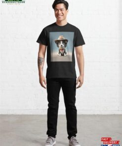 Cute Smiling Cartoon Border Collie Dog Classic T Shirt Unisex 3