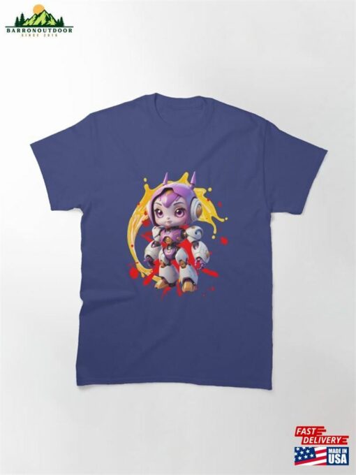 Cute Violet Cyborg Girl T-Shirt Hoodie