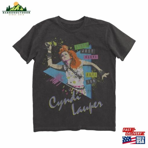 Cyndi Lauper Girls Just Wanna Have Fun Unisex Vintage Tee (Cyl0007j1062) Classic