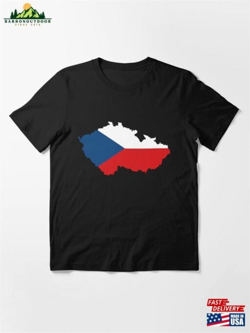 Czechia Flag Map Essential T-Shirt Hoodie Unisex