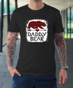 Daddy Bear Christmas Pajama Red Plaid Buffalo Family T-Shirt
