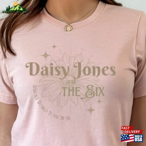 Daisy Jones And The Six Women’s Jersey Short Sleeve Tee Vintage Concert Aurora World Tour 78 Classic T-Shirt