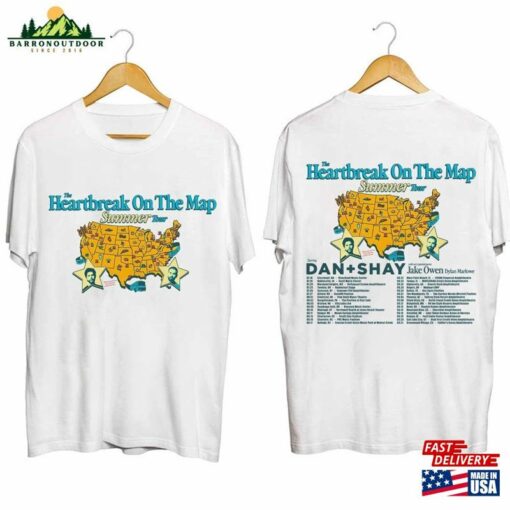 Dan And Shay Tour Heartbreak On The Map 2024 Shirt + Band Summer T-Shirt Hoodie