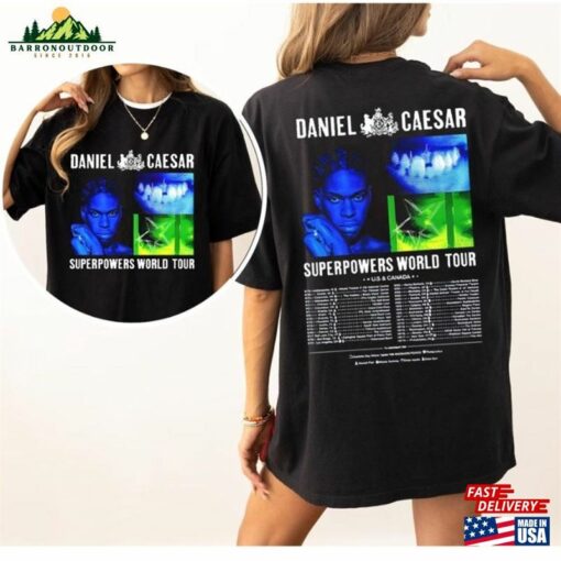 Daniel Caesar Superpowers World Tour 2023 Shirt Band Fan Concert Hoodie Unisex