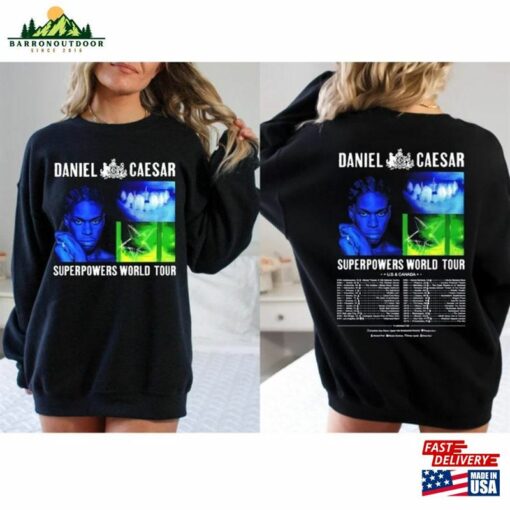 Daniel Caesar Superpowers World Tour 2023 Shirt Band Fan Concert Hoodie Unisex