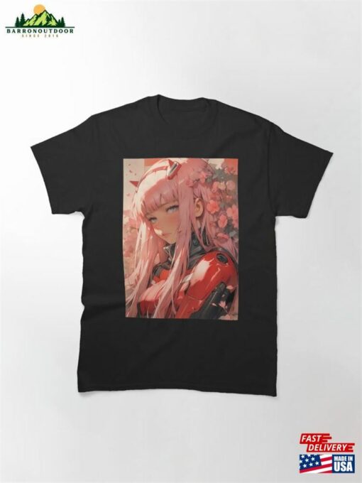 Darling In The Franxx Christmas Gift Spring Embrace Zero Two’s Anime Radiance Girl Waifu Classic T-Shirt