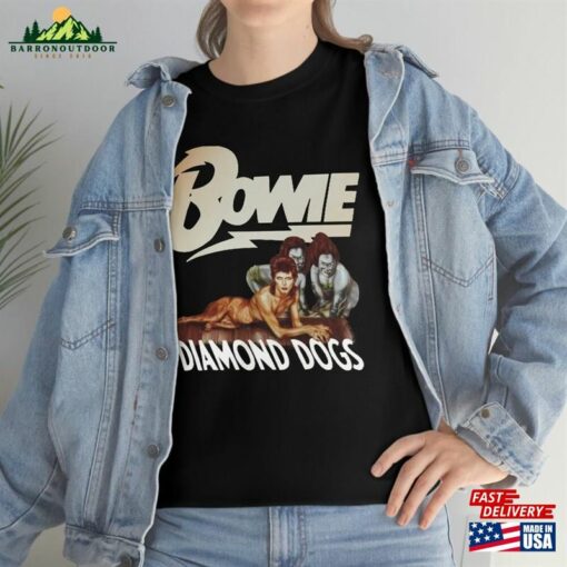 David Bowie Diamond Dogs Album Cover T-Shirt All Sizes S 5Xl Hard Rock Vintage Unisex Heavy Cotton Tee Hoodie Sweatshirt