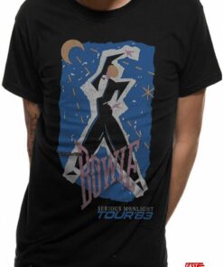 David Bowie Serious Moonlight Tour 1983 Official Tee T-Shirt Classic Unisex