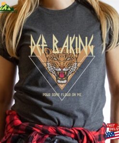 Def Baking Graphic Retro Leopard Unisex Jersey Short Sleeve Tee Womens Vintage Rockstar Leppard Song Lyric Shirt Gift For Baker Hoodie