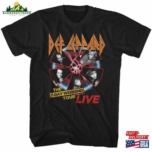 Def Leppard 7 Day Weekend Black Adult T-Shirt Sweatshirt