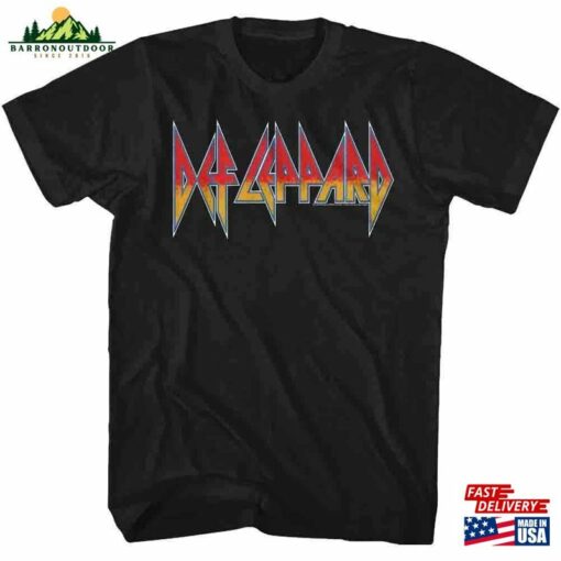 Def Leppard Classic Logo Black Adult T-Shirt Sweatshirt