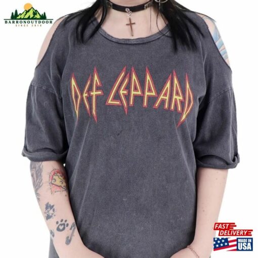 Def Leppard Cold Shoulder Oversized T-Shirt Unisex Classic