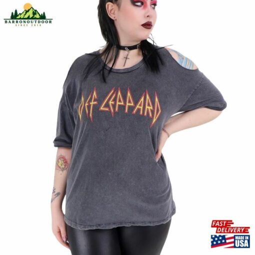 Def Leppard Cold Shoulder Oversized T-Shirt Unisex Classic