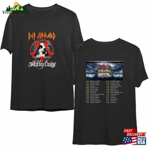 Def Leppard Motley Crue World Tour 2023 Concert Shirt Hoodie Sweatshirt