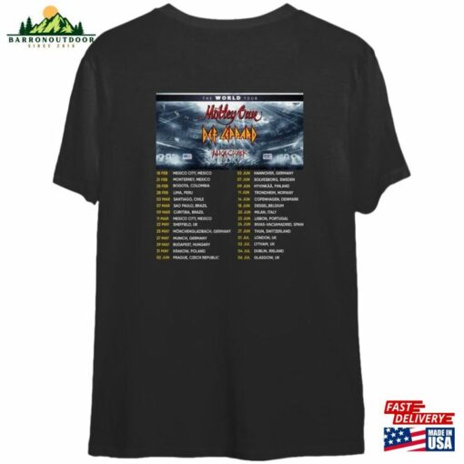 Def Leppard Motley Crue World Tour 2023 Concert Shirt Hoodie Sweatshirt