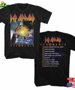 Def Leppard Pyromania Album Black Adult T-Shirt Unisex Def Leppard Pyromania Album Black Adult T-Shirt Unisex