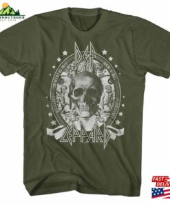 Def Leppard Skull Military Green Adult T-Shirt Unisex Hoodie