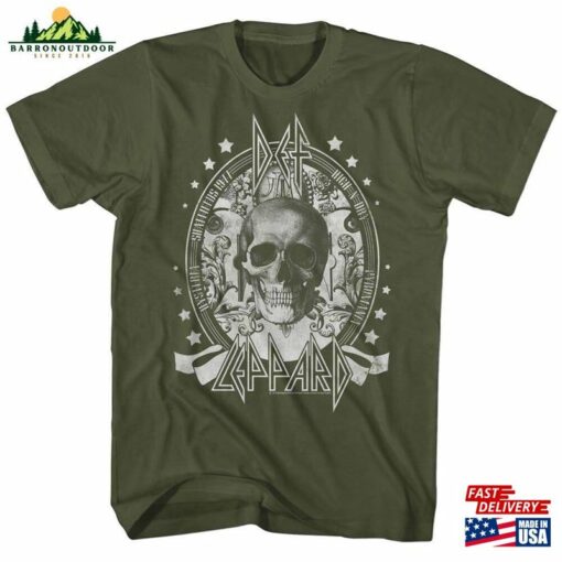 Def Leppard Skull Military Green Adult T-Shirt Unisex Hoodie