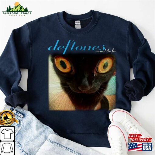 Deftones Around The Fur Cat Band Shirt Vintage Black Men Tee Sweatshirt T-Shirt