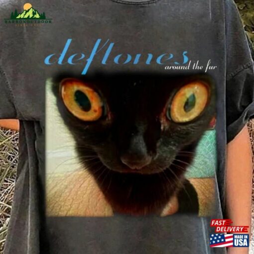 Deftones Around The Fur Cat Band Shirt Vintage Black Men Tee Sweatshirt T-Shirt