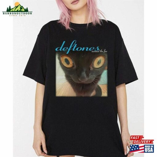 Deftones Around The Fur Cat Band Vtg Black Men Tee Shirt T-Shirt Hoodie