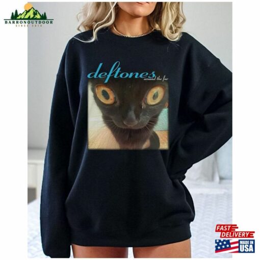 Deftones Around The Fur Cat Band Vtg Black Men Tee Shirt T-Shirt Hoodie