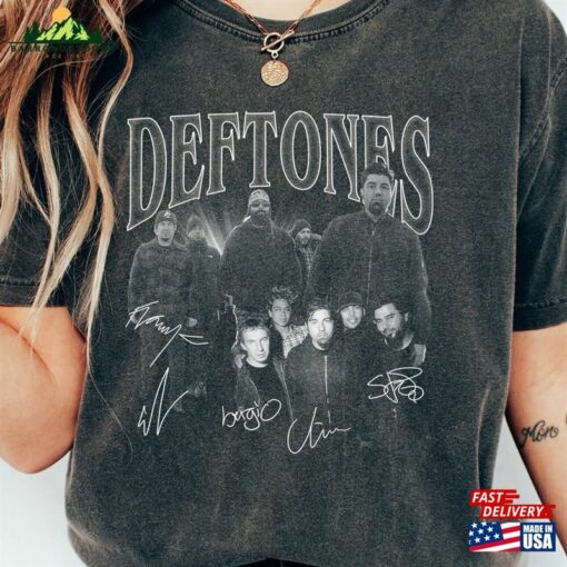 Deftones T-Shirt Signatures Shirt Vintage Tee Classic