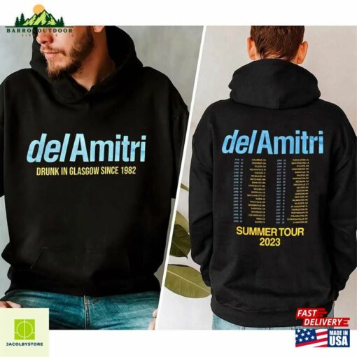 Del Amitri 2023 Drunk In Glasgow Concert Double Sides Unisex Tee Shirt Rock Hoodie