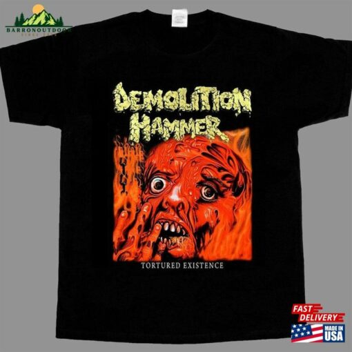 Demolition Hammer T-Shirt Tortured Existence’90 Music Metal T Shirt Unisex Sweatshirt